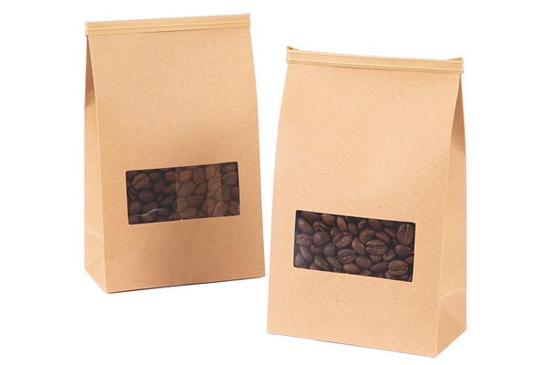 Kraft paper bag for coffee