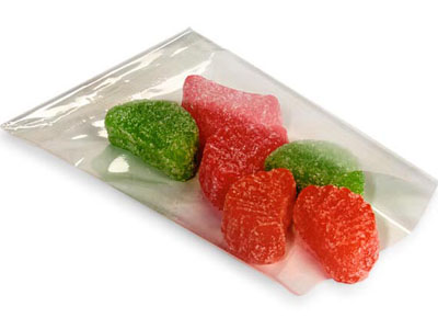 Application biodégradable de bonbons faits main de sacs de cellophane