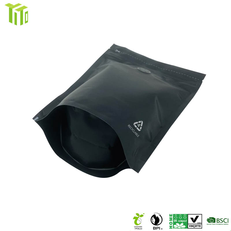Bolsas de soporte reciclables para solución de embalaxe verde