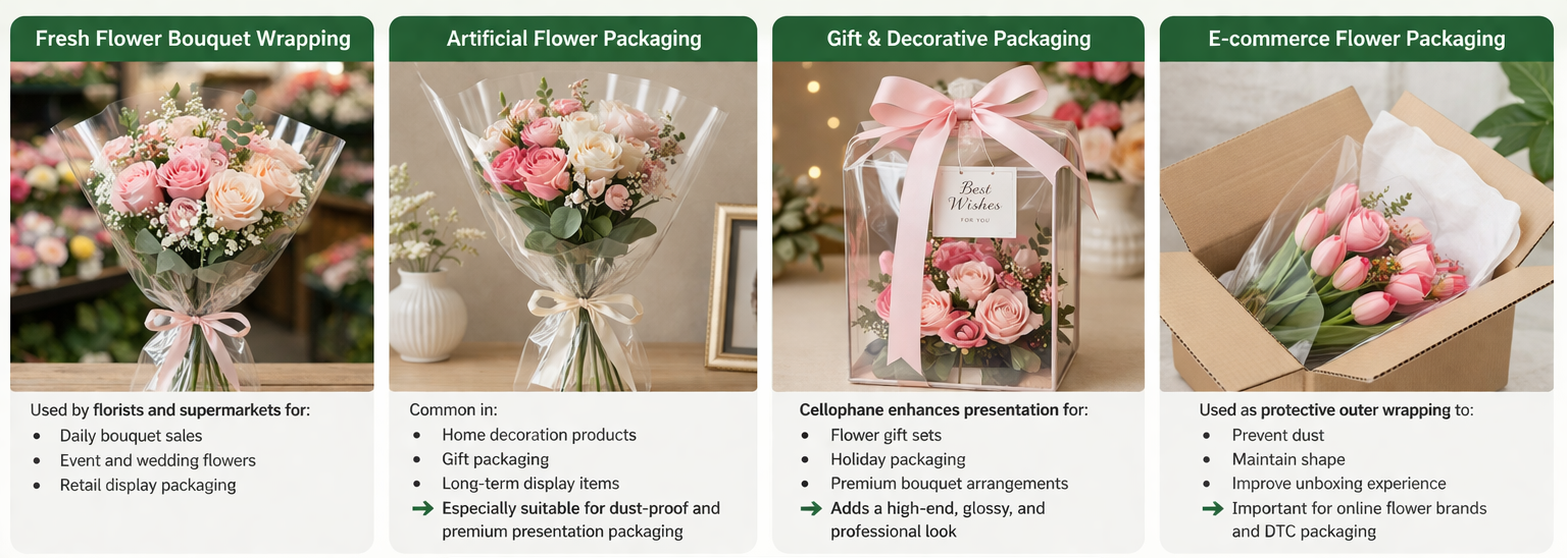 Cellophane Film for Flower Packaging1