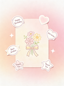 Cellophane greetings card