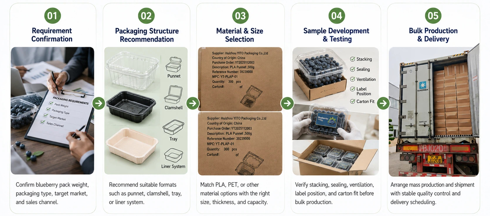 Custom Blueberry Packaging Process