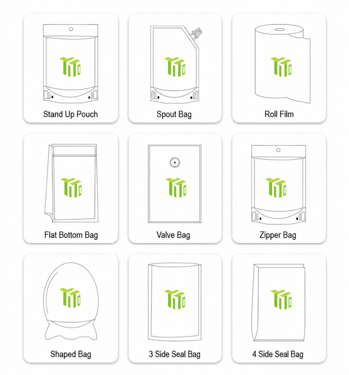 Flexible packaging bag types catalog