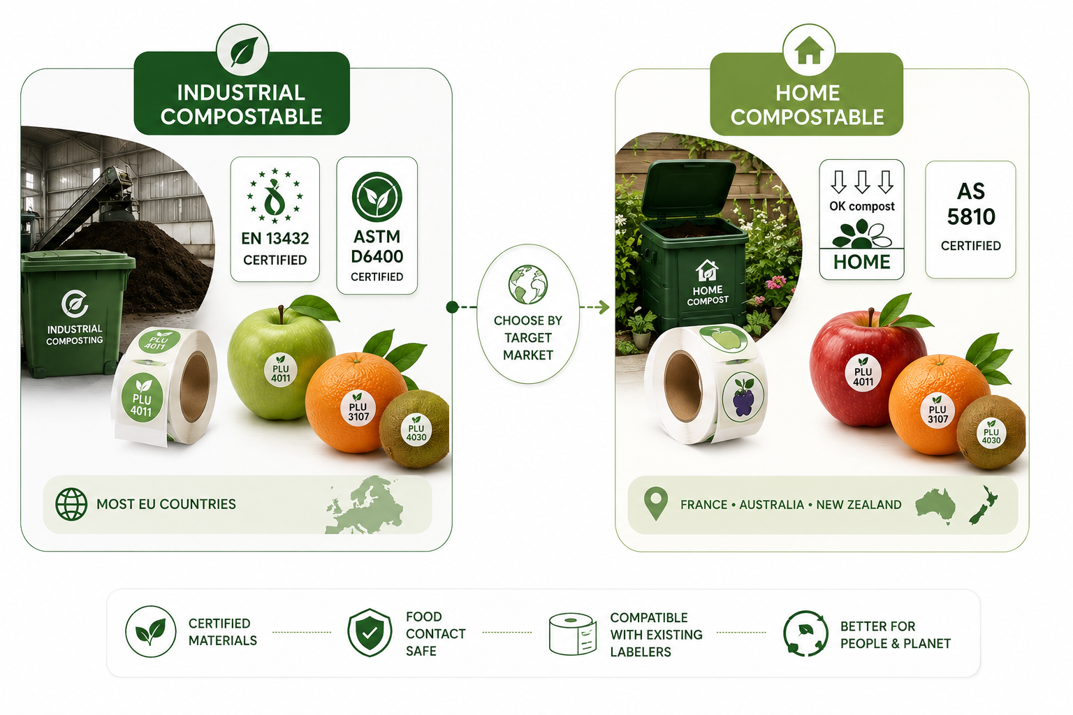 Home vs Industrial Compostable Labels
