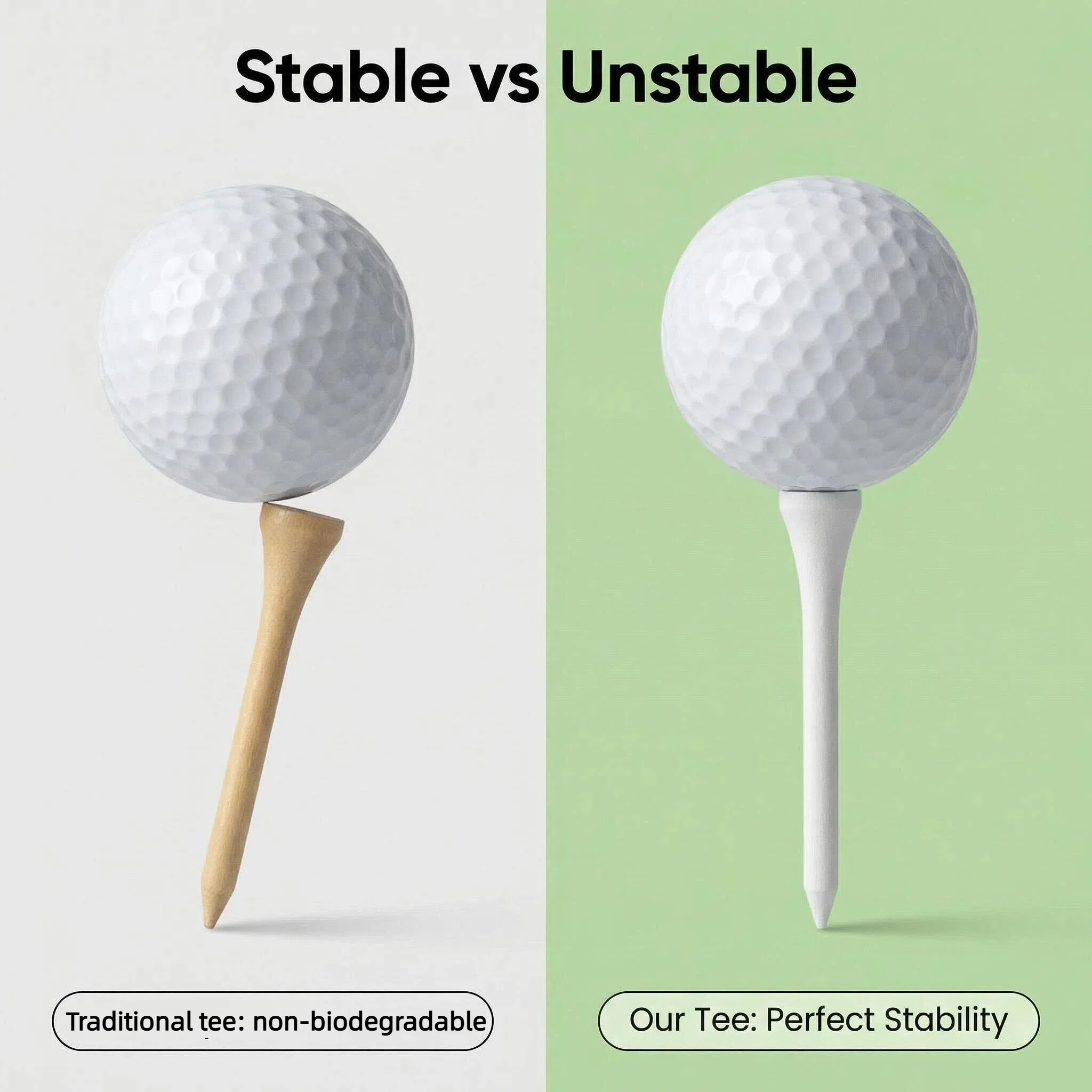 Compostable PBS golf tee