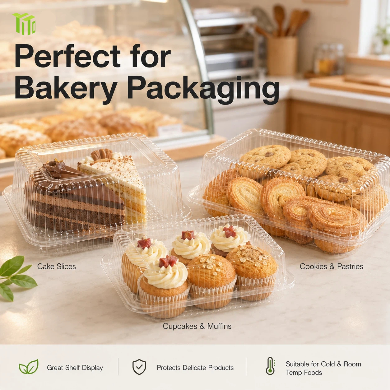 PLA Bakery Clamshell Container (1)