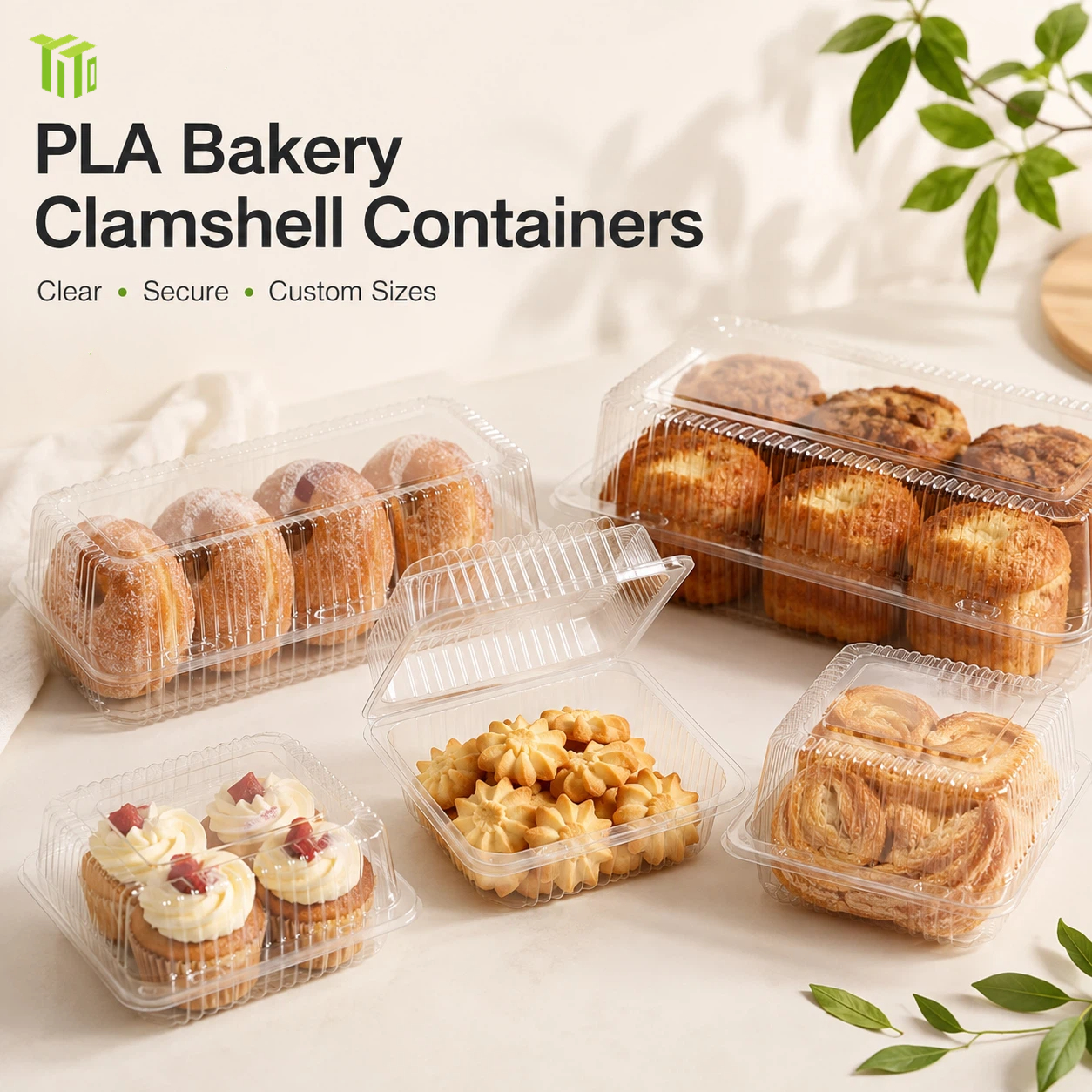 PLA Bakery Clamshell Container (3)