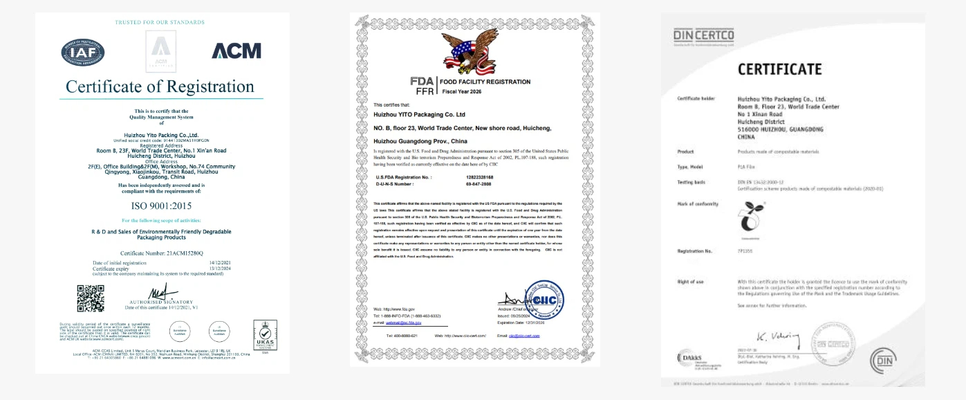 YITO's certification