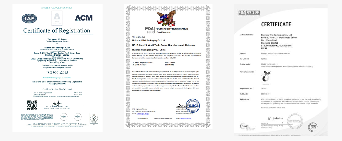 YITO's certification