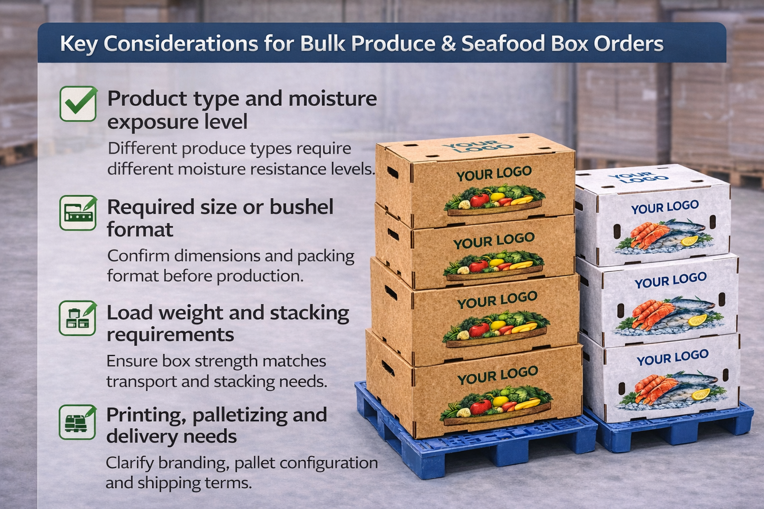 buyer checklist for ordering waxed produce boxes