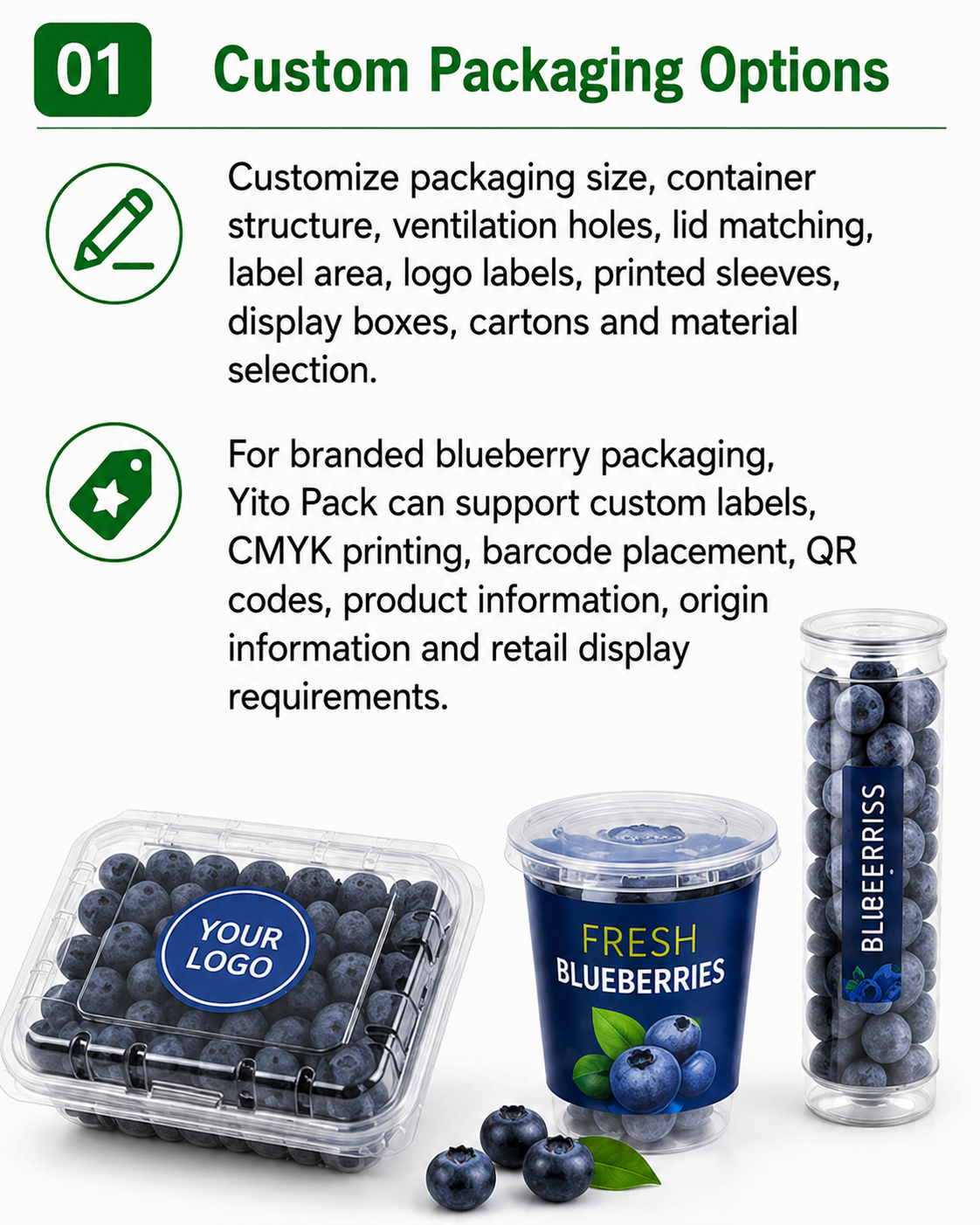 custom blueberry packing solution