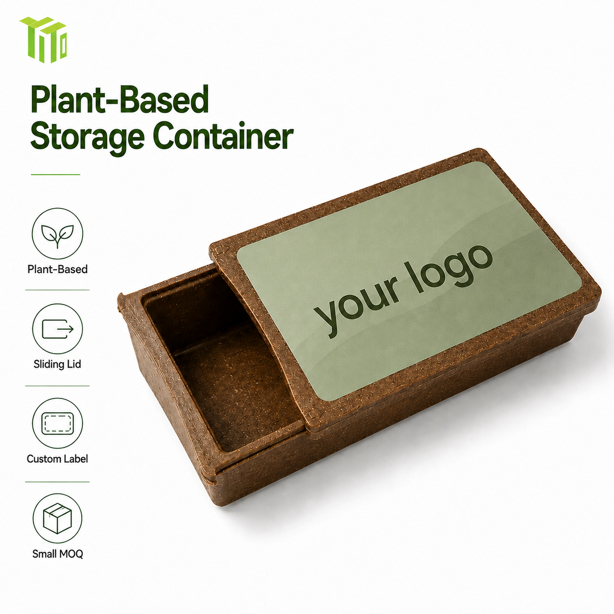 custom plant-based hemp storage container for CBD packaging brands