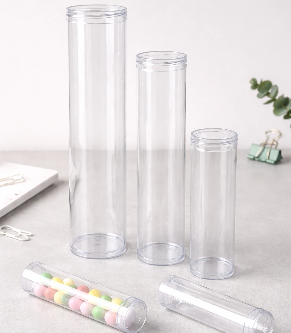 clear plastic tube packaging